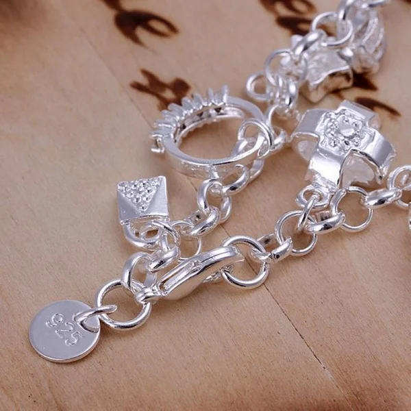 Серебряный, изысканный кулон браслет Мода Шарм для шутливого настроения персонализированные серебряные ювелирные изделия подарок на день рождения H144