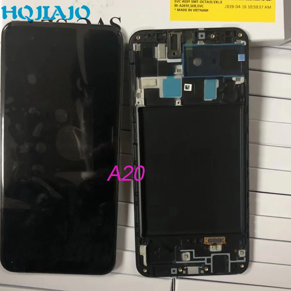 

Original For Samsung Galaxy A505F/DS A305F/DS A205D/DS LCD Display Touch Screen Digitizer Assembly For A20 A30 A50 With Frame