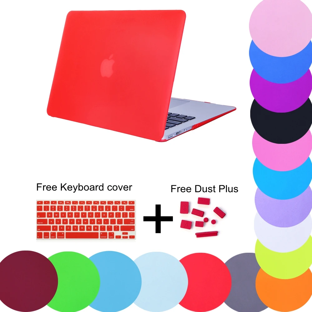

Cool Frosted Surface Matte Case For Apple Macbook 11 12 13 15 Protector For Mac book Air Pro Retina 13.3 Inch Cases Laptop Bag
