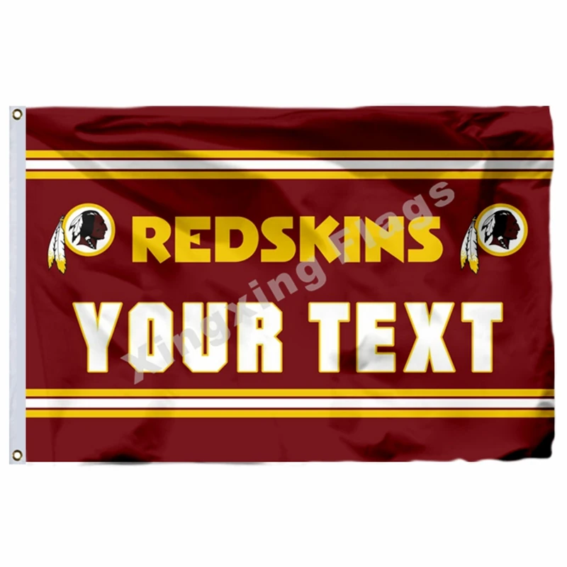 Washington Redskins Custom Your Text Flag 3ft X 5ft Polyester NFL1 Team