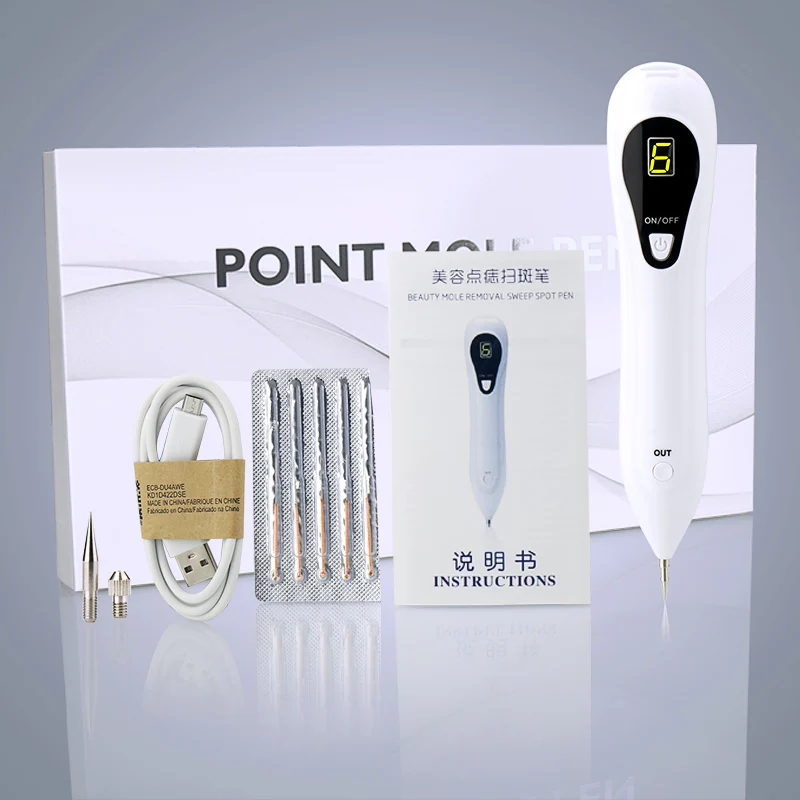 

Newest 6 LCD Portable Freckle Warts Dot Mole Dark Spot Tattoo Removal Pen Beauty Skin Machine