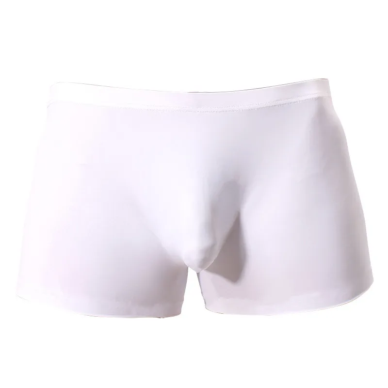 Men Boxer Underwear Boxers Men's U High Elastic Convex Seamless Silk Waist Slim Large Male Boxer Pant for Men 3