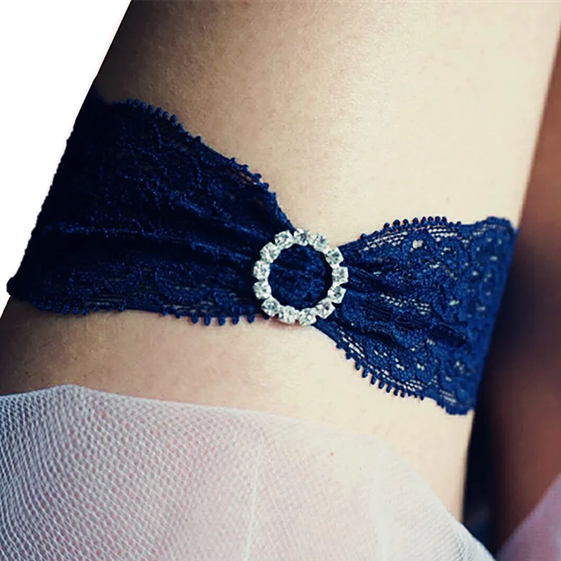 1pcs Hot Sexy Vintage Navy Bridal Wedding Garter Toss Garter Stretch Lace with Rhinestone Flower 6.2cm width 1pcs Hot Sexy Vintage Navy Bridal Wedding Garter Toss Garter Stretch Lace with Rhinestone Flower 6.2cm width