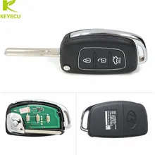 KEYECU 3 кнопки Замена складной дистанционный ключ-брелок от машины 434 МГц ID46 чип для hyundai IX35 2013