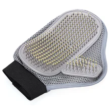 Щетка для домашних животных, перчатка, гибкий массажный душ для собак, резиновая рукавица для ухода за кошками, инструмент для чистки щенков, игольчатый гребень Guante Gato