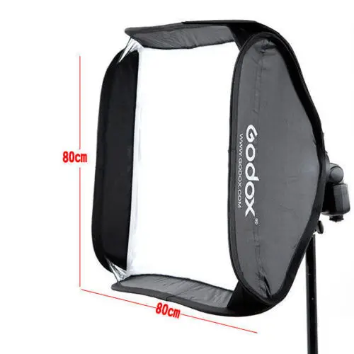 

Professional Godox Ajustable Flash Softbox 80cm * 80cm + S type Bracket Mount Kit for Flash Speedlite Studio Shooting