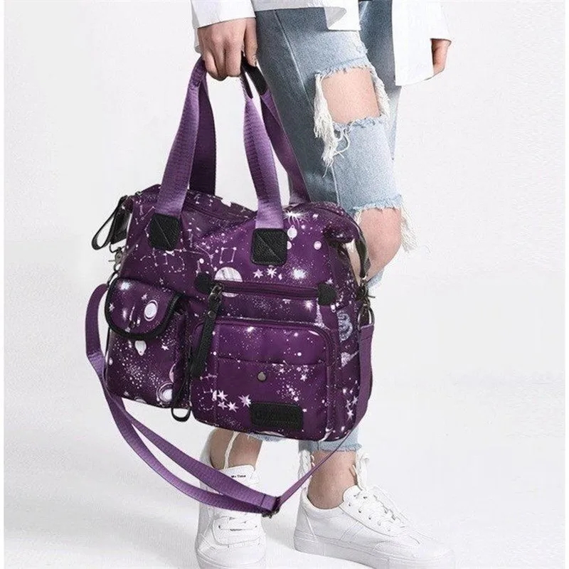 Роскошная нейлоновая женская сумка с принтом звезды, сумка через плечо, женская сумка Bolsa Feminina, дорожная сумка, водонепроницаемая женская сумка через плечо