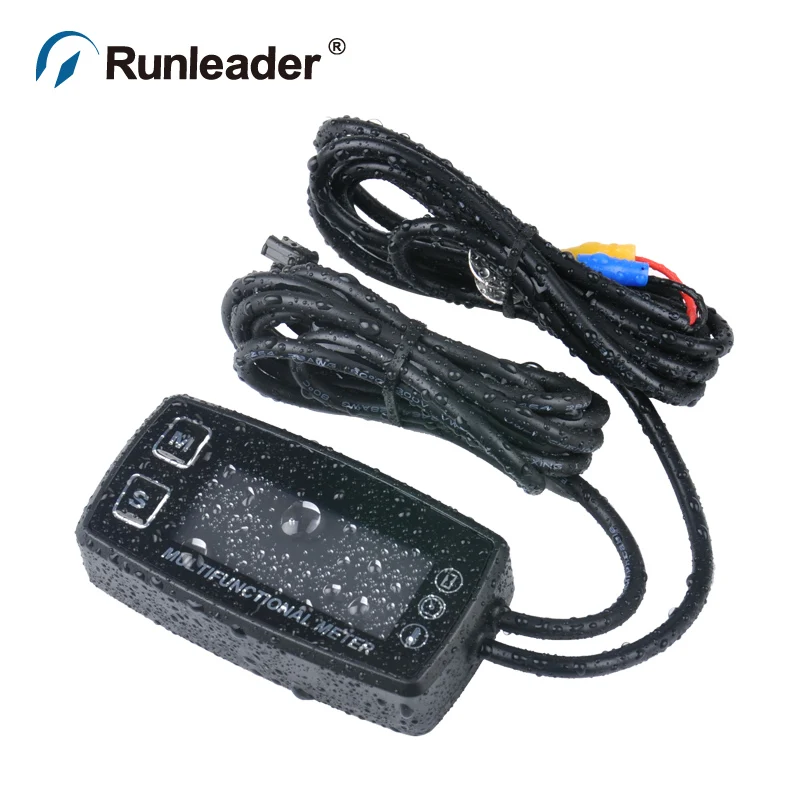  RL-HM035LT LED Tach/Hour Meter thermometer temperature meter for gasoline marine outboard paramotor - 32729564306