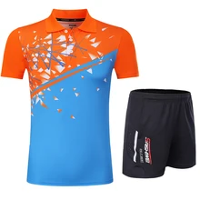 Печать быстросохнущая Прохладный Спорт, бадминтон одежда Для женщин/Для мужчин, теннис костюм, настольный теннис одежда, бадминтон, комплекты одежды для детей, кофта 3868