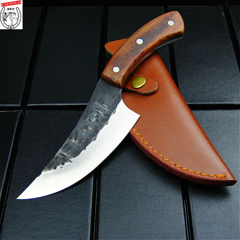 

EVERRICH JapaneseHigh carbon steel Outdoor knife forging knife hand-made by chef tang, sliced with kitchen knife, butcher knife