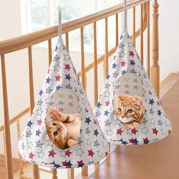 

Pet Kitten House Cone Shaped Breathable Cats Hammock Tent Cages Pet Supplies HG99
