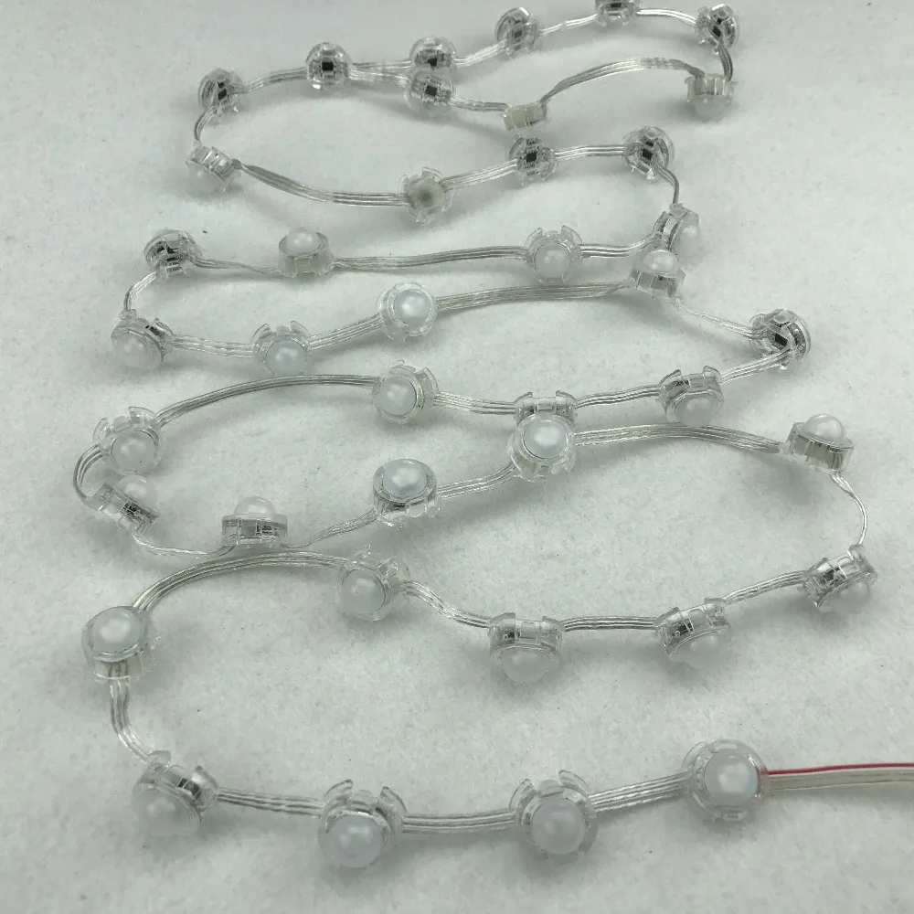 50 шт. модуль пикселей WS2811 5050 SMD 5 см в пост. Тока 20 мм прозрачный провод матовая