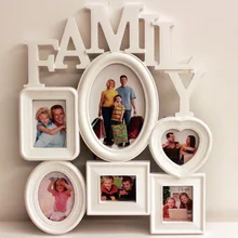 Home Decoration Photo Frame Europe Style Creative 6 box Family Combination Photo Frame For Picture 3D Wall Hanging Wedding Gift success style polyresin photo frame 4 x 6 picture