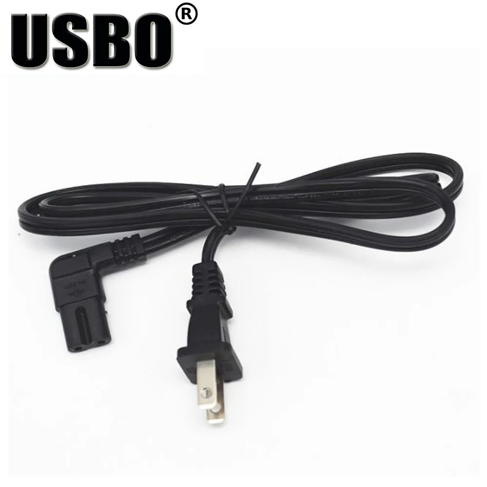 

Supply American Standard Black 1.0M C7 to US 2 pins plug extension power cable 90 degrees elbow IEC-C7 side bending power cord