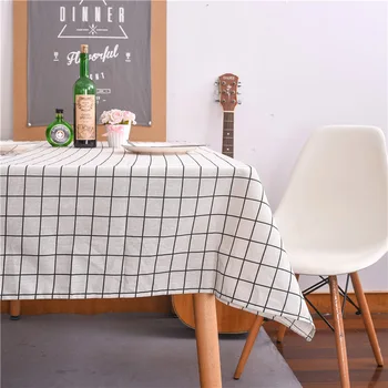 

Plaid Table Cloth Cover Cotton Linen Tablecloths Coffee Table Home Furniture Dust-proof Cover toalha de mesa Picnic Travel Mat