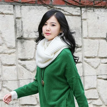 

Winter Men Women Knitted Scarf Shawl Wrap Warm Soft Neckerchief Scarves IK88