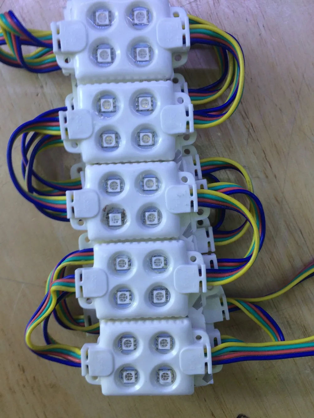 20 шт./лот rgb led модуль инъекции 4 шт. 5050 модуль 12V1W 120 градусов IP65 антистатические огонь наружное abs оболочки реклама светодиодный