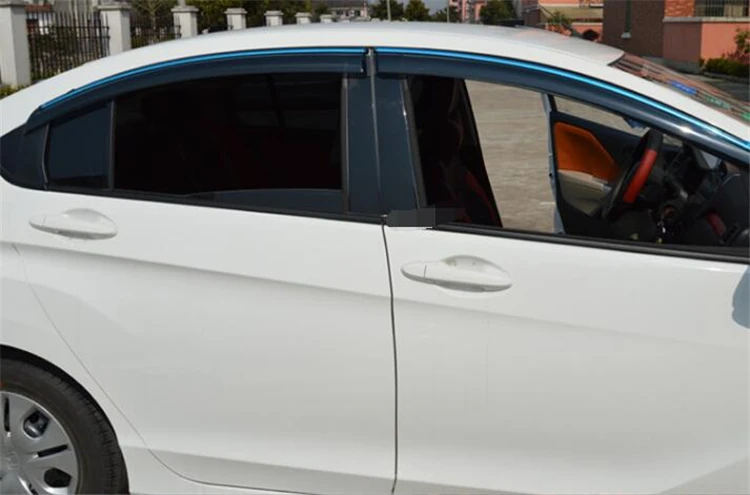 Для HONDA City Пластик окна Visor Vent Оттенки Солнце дождь дефлектор гвардии для города авто аксессуары 4 шт./компл