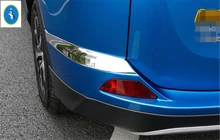 Chrome Posteriore Dietro Nebbia Della Lampada Della Luce Laterale Bumper Coperchio di Protezione Trim 2 Pezzo Per TOYOTA RAV4 RAV 4 2016 2017 2018