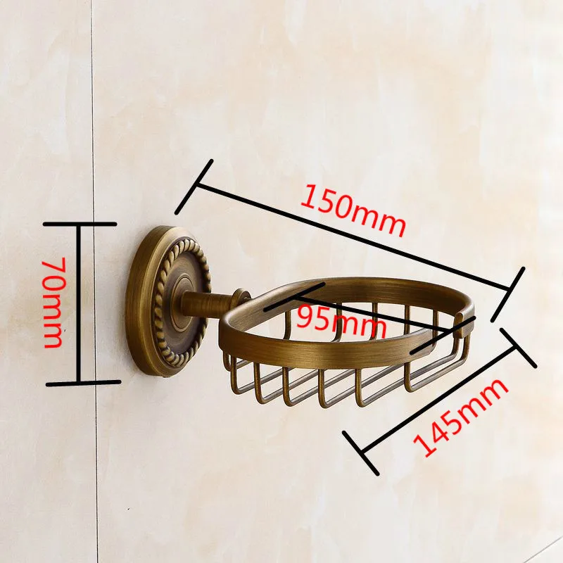 Серии античная латунь Мыло чистая Блюдо Корзина держатель настенный Аксессуары для ванной комнаты аппаратными средствами fy801-3