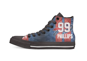 

Buffalo Football Player Phillips High Top Canvas Shoes Custom Walking shoes