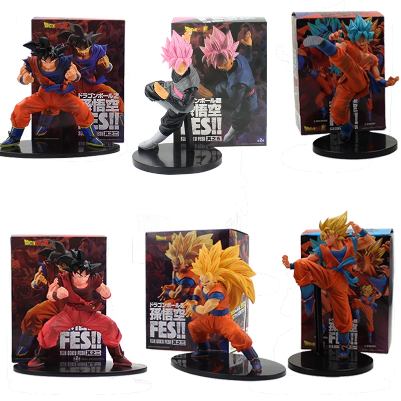 Dragon Ball Сон Гоку фигурка игрушки FES Black Gokou Zamasu Супер Saiyan Бог синие серебряные волосы Битва Ver Аниме Модель Куклы