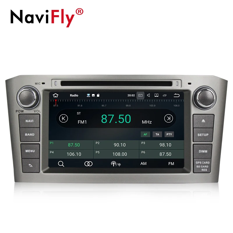 Excellent NaviFly PX3 2G RAM 7"2 din Android 7.1.1 car radio dvd player for Toyota Avensis t27 2003-2008 WIFI BT RDS GPS 2