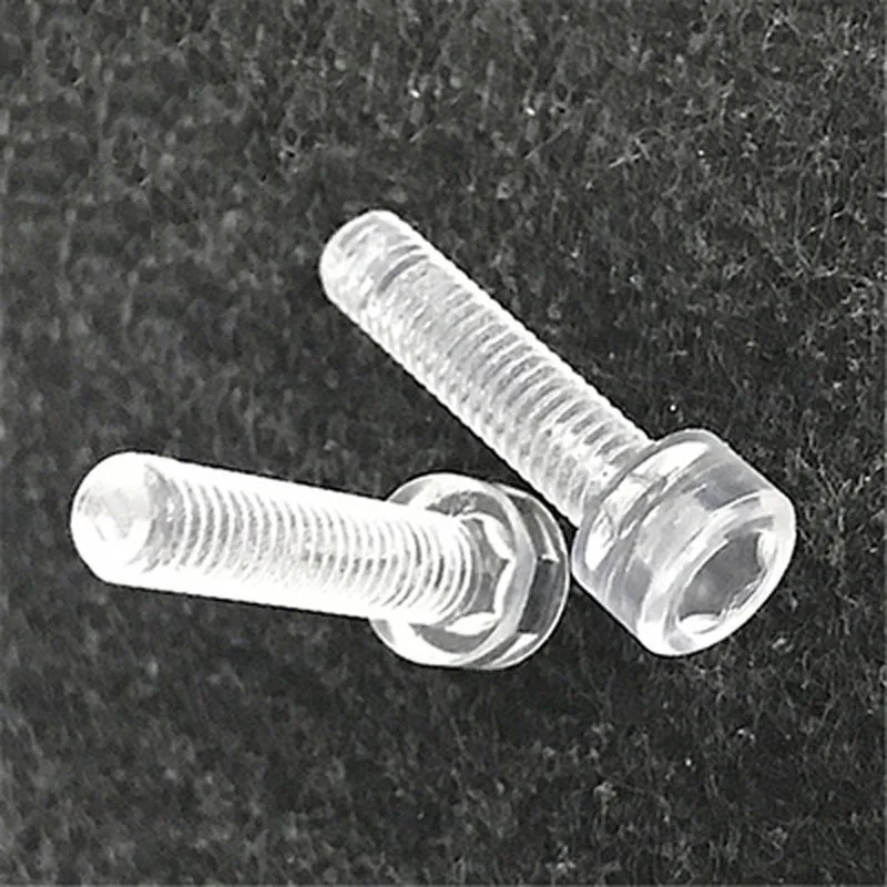 

20pcs M6 M8 Transparent PC polycarbonate Hexagon socket heads Cup head bolt Plastic screw 12mm-30mm Length