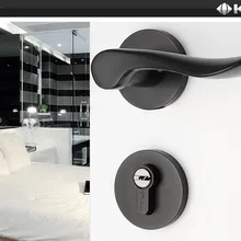 В Пособия по немецкому языку klc Черный Минималистский стиль высококачественного алюминия пространство золотой интерьер замок двери