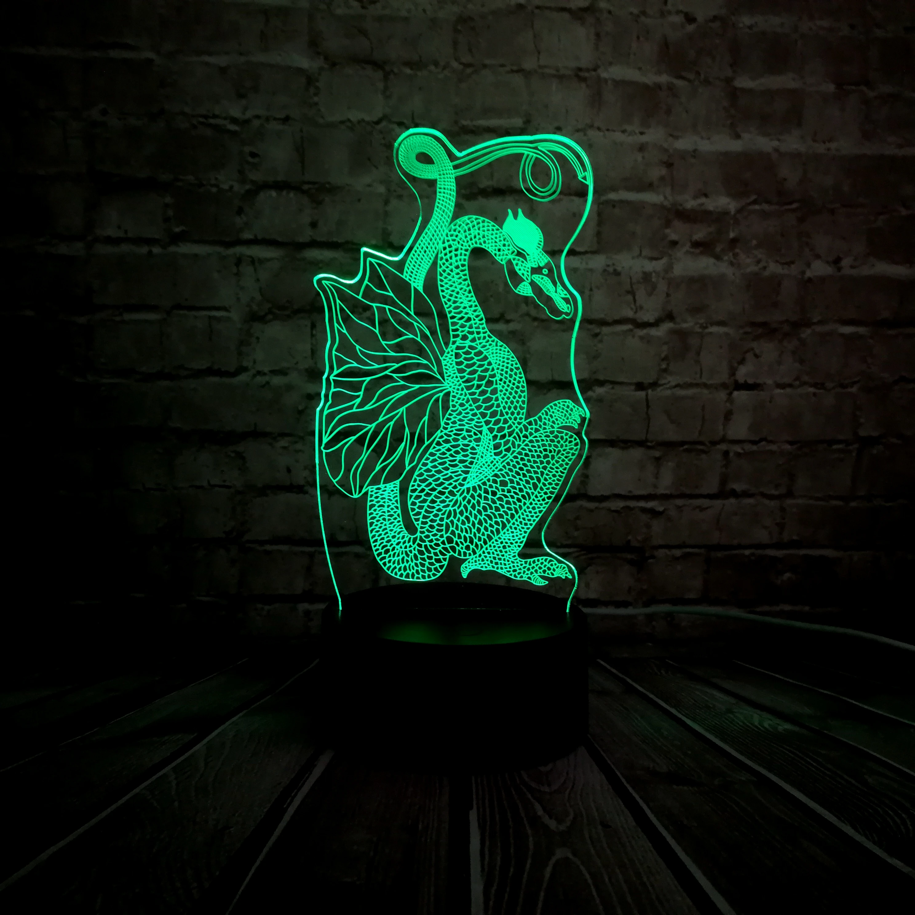 Прямая поставка китайская бумага для резки стиль дракона 3D USB Светодиодная лампа
