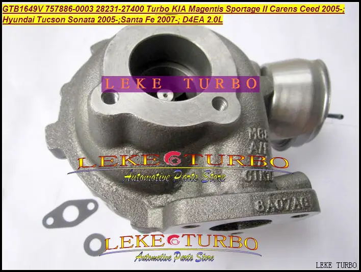 GTB1649V 757886-5003S 28231-27400 Turbocharger HYUNDAI Tucson Sonata 05- Santa Fe 07- KIA Magentis Sportage II Carens Ceed D4EA 2.0L (3)