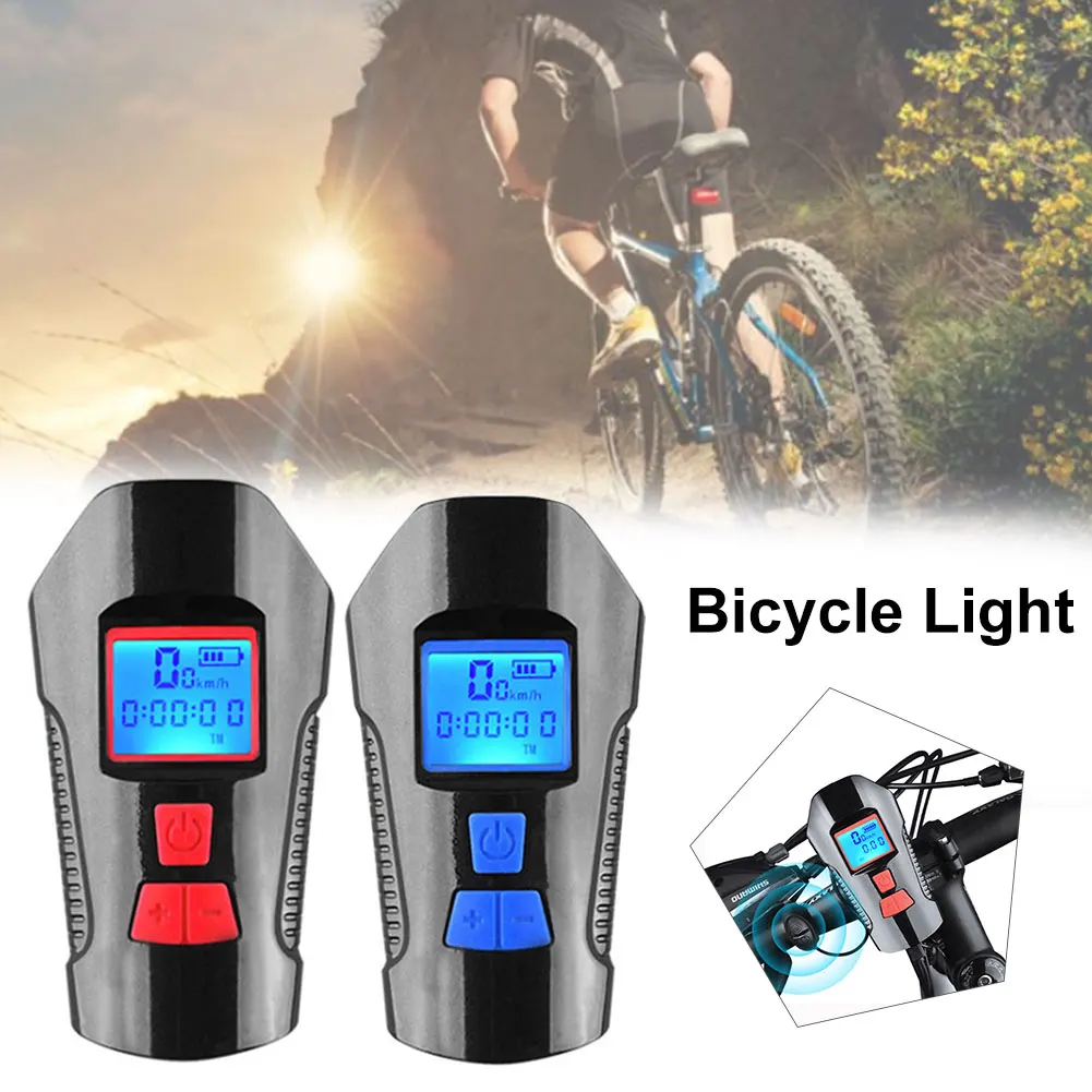 Clearance Night Ride Bicycle Light Code Table Glare Front Light Waterproof USB Charging Horn Light Riding Flashlight Headlight 20