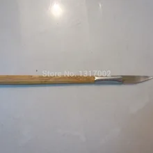 Агатовый камень для полирования с бамбуковой ручка в форме ножа, ювелирные изделия Полировка жадеита Ножи, гравировка ювелирных изделий Ножи 10 шт./пакет