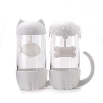 

Creative 300ml Tea Strainer Cat Dog Tea Infuser Cup Grasses mug Teapot Teabags for Tea & Coffee Filter Drinkware Kitchen Tools