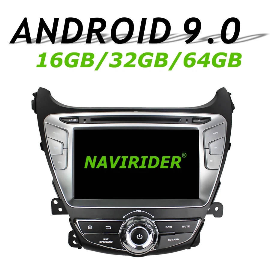 

High configuration Octa Core Android 9.0 Car GPS For Hyundai Elantra 2014 2015 navigation Car Radio bluetooth 64GB large memory