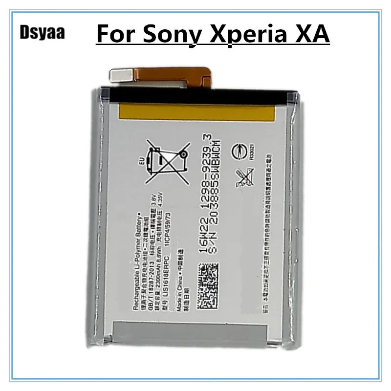 

Battery for Sony Xperia XA F3111 F3112 E5 F3116 F3115 F3311 F3313 LIS1618ERPC Battery Real 2300mAh