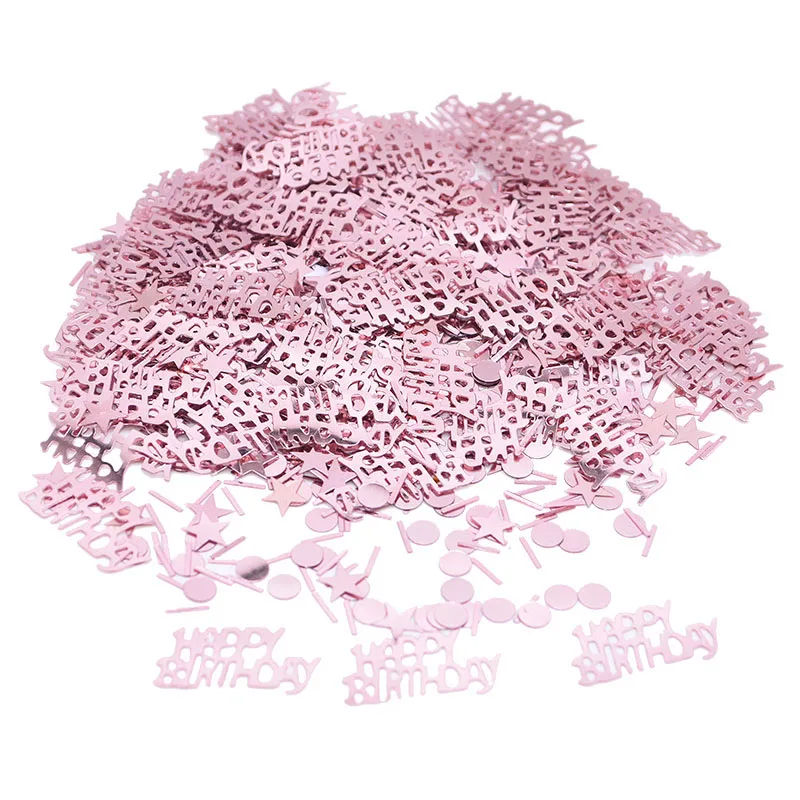 

1 Pack Rose Gold Happy Birthday Confetti Decoration Gold Letter Confetti for Balloon Wedding Birthday Party Table Decoration