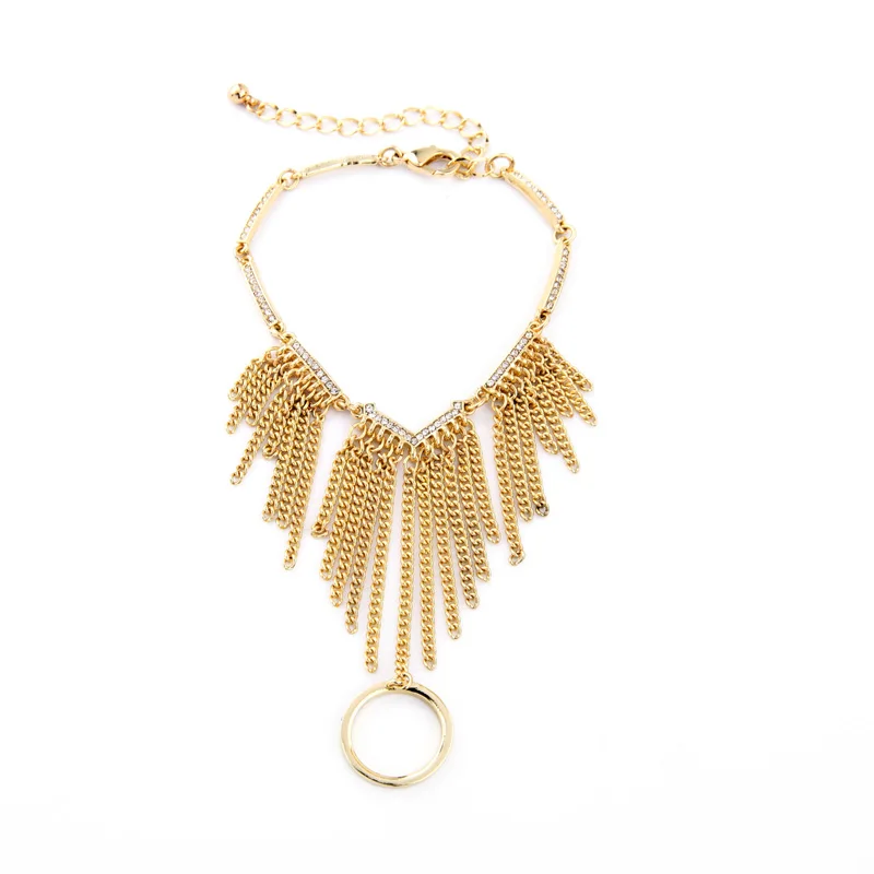 From India Unique Gold Color Tassel Bracelet New Arrival Charm Wholesale Steampunk Jewelry Accessory | Украшения и аксессуары