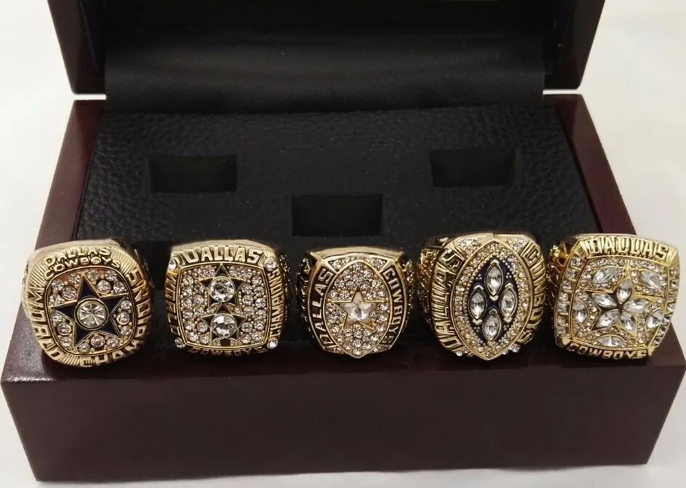 Wooden Boxes With Super Bowl 5 Years Sets 1971 1977 1992 1993 1995 Dallas Cowboys Championship