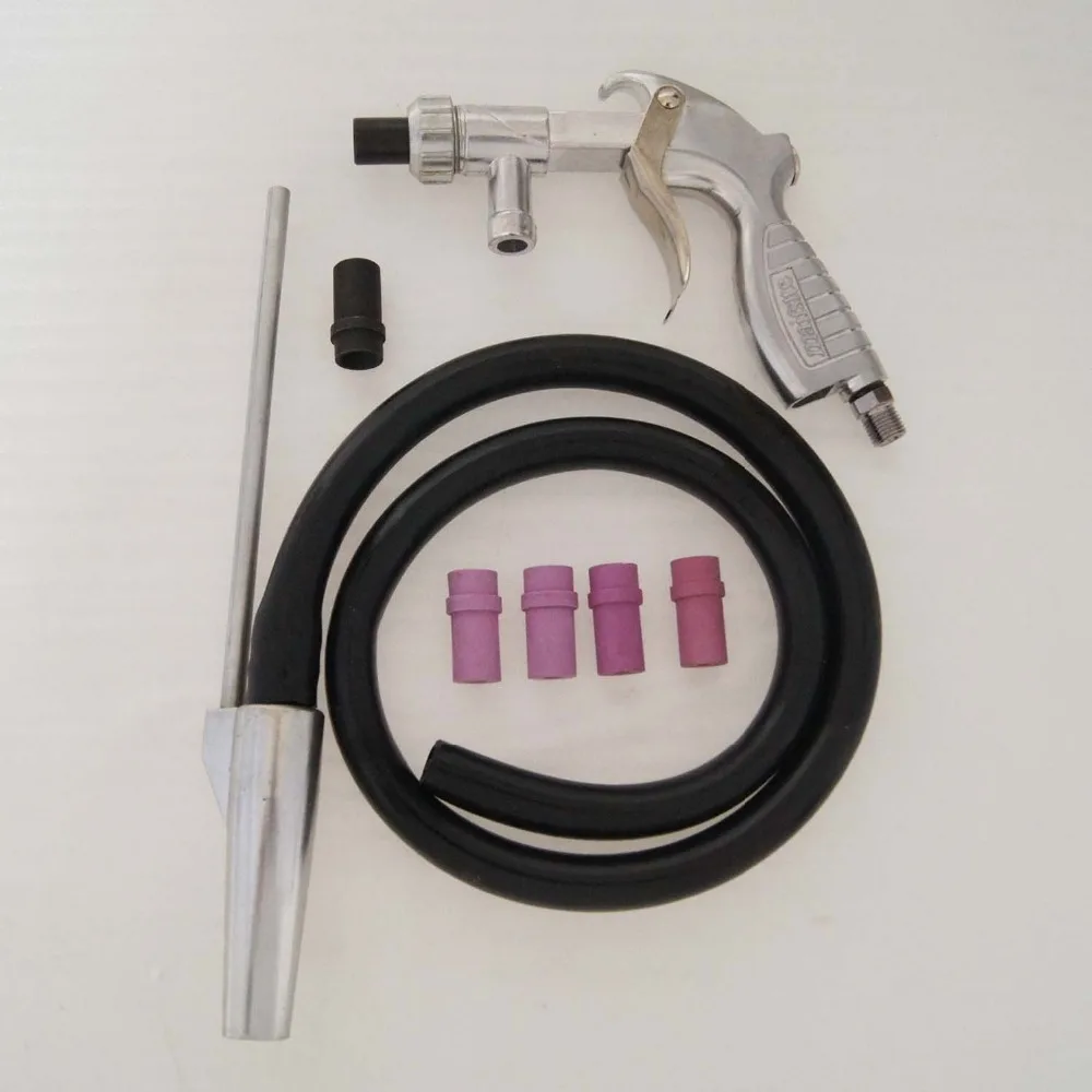 

Air Sand Blaster Spray Gun Grit Shot Tool Kit Hose Tube Rust Remover