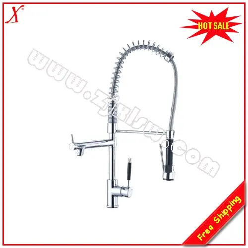 

Retail - Luxury Pull Out Spray Kitchen Faucet Mixer Tap, Deck Mounted Chrome Finish, Free Shipping X8056K1