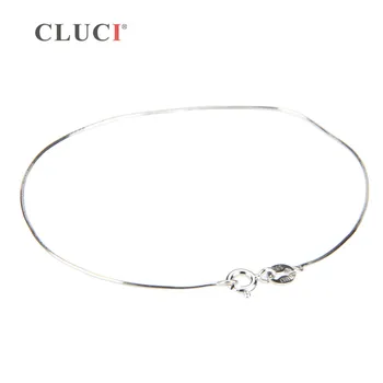 

CLUCI Simple 925 Silver Snake Braclet for Women Jewelry Making Real Sterling Silver Lobster Clasp Bracelet SB038SB