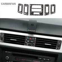 Для BMW E90 E92 спереди воздухокондиционер воздуха на выходе стикеры украшения из углеродного волокна внутреннее оформление 3 серии аксессуары C557