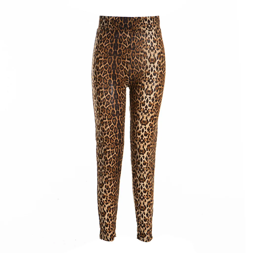 leopard stretch pants