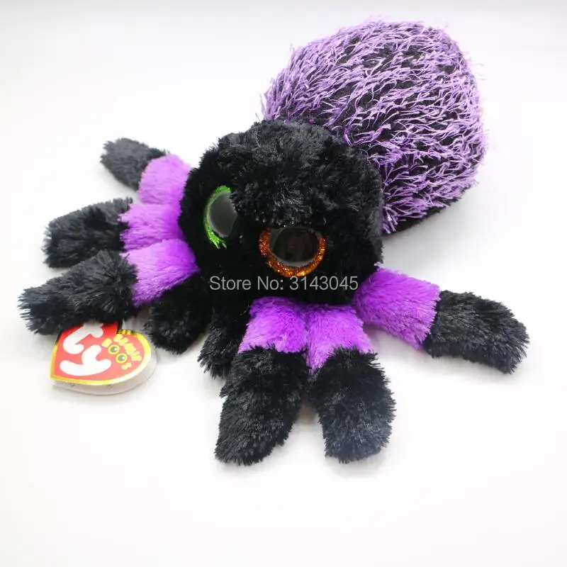 Newest TY Beanie Boos Halloween 6" 15cm CREEPER the Purple Spider Big