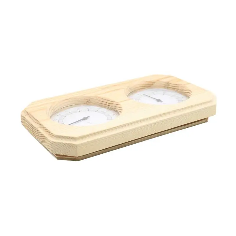 

New wooden sauna sauna thermometer and hygrometer double wooden table high temperature accessories (without battery)
