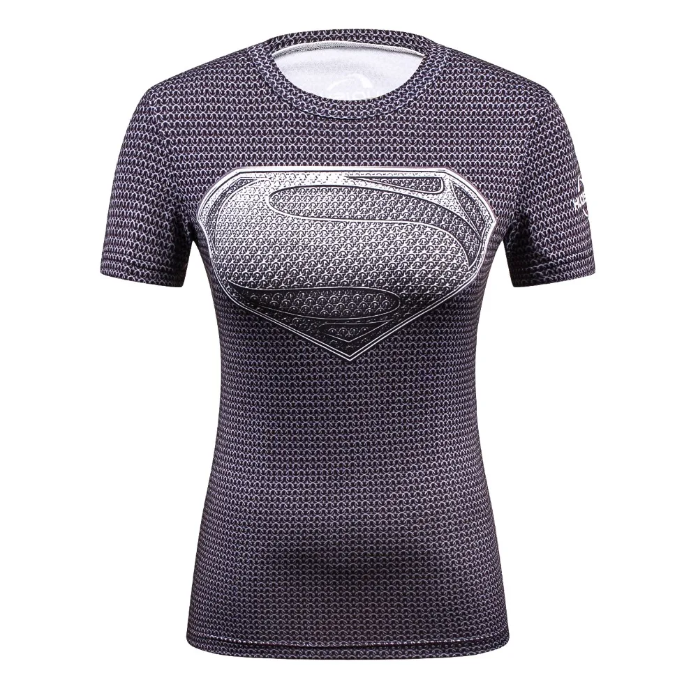 Новое поступление крутой стиль DC Comics супергерой чудо женские футболки с 3D принтом Бодибилдинг брендовая футболка женские компрессионные Топы