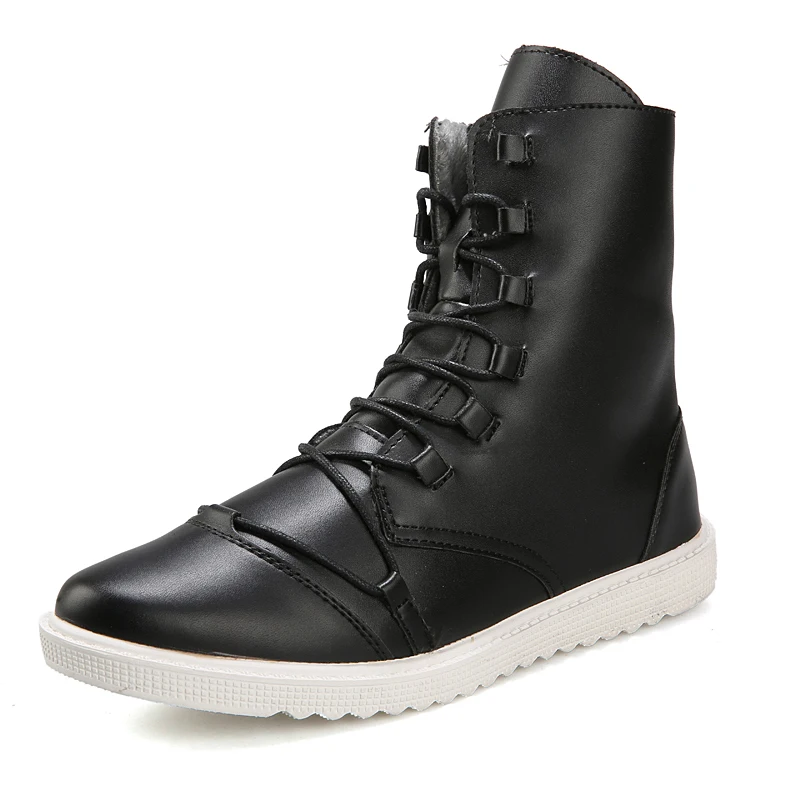 

2019 New Handmade Men Leather Winter Boots High Quality Warm Snow Men Boots Ankle Boots For Men Business Dress Shoes Men