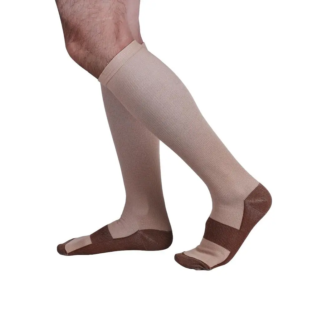 Fancyteck, 3 пары носков, Компрессионные носки, уменьшающие отеки, медные носки, противомикробные компрессионные чулки, носки для бега
