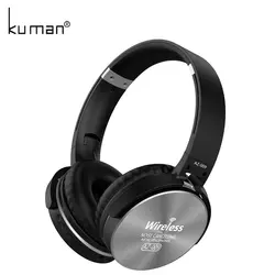 Kuman беспроводные наушники спортивные гарнитуры Стерео HIFI Bluetooth наушники с 3,5 мм конверсионная линия для телефона ПК игровой YL-HH4